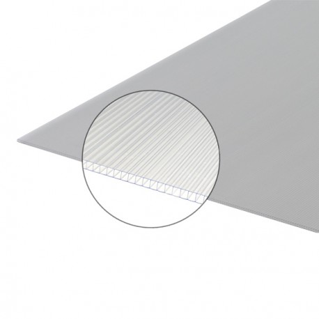Plaque polycarbonate plat transparent - 1x1m ép.4mm 