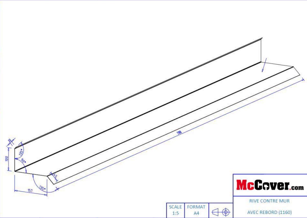 Bac acier laqué - Régulé 1045 0.63mm - McCover